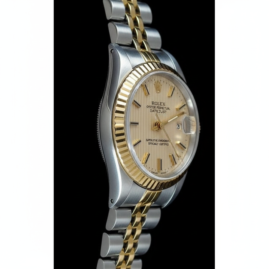 Orologio da donna Rolex Datejust con quadrante giubileo in acciaio inossidabile e oro giallo