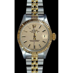 Orologio da donna Rolex Datejust con quadrante giubileo in acciaio inossidabile e oro giallo