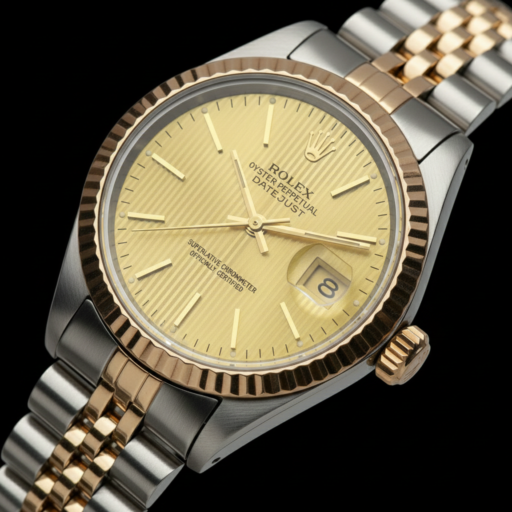 Orologio da donna Rolex Datejust con quadrante giubileo in acciaio inossidabile e oro giallo