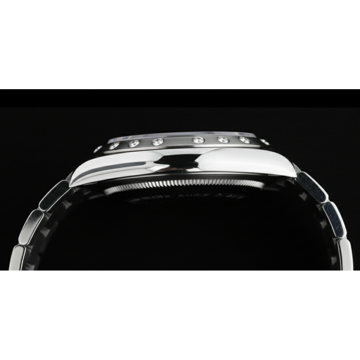 Orologio da donna Rolex Datejust da 31 mm in acciaio inossidabile con diamanti romani neri