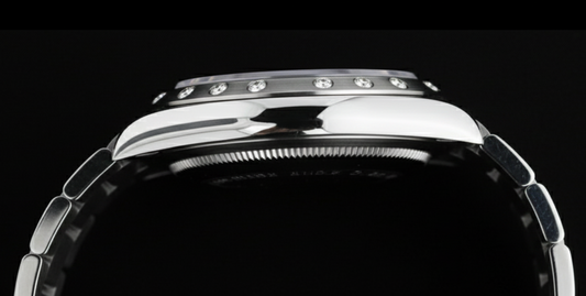 Orologio da donna Rolex Datejust da 31 mm in acciaio inossidabile con diamanti romani neri