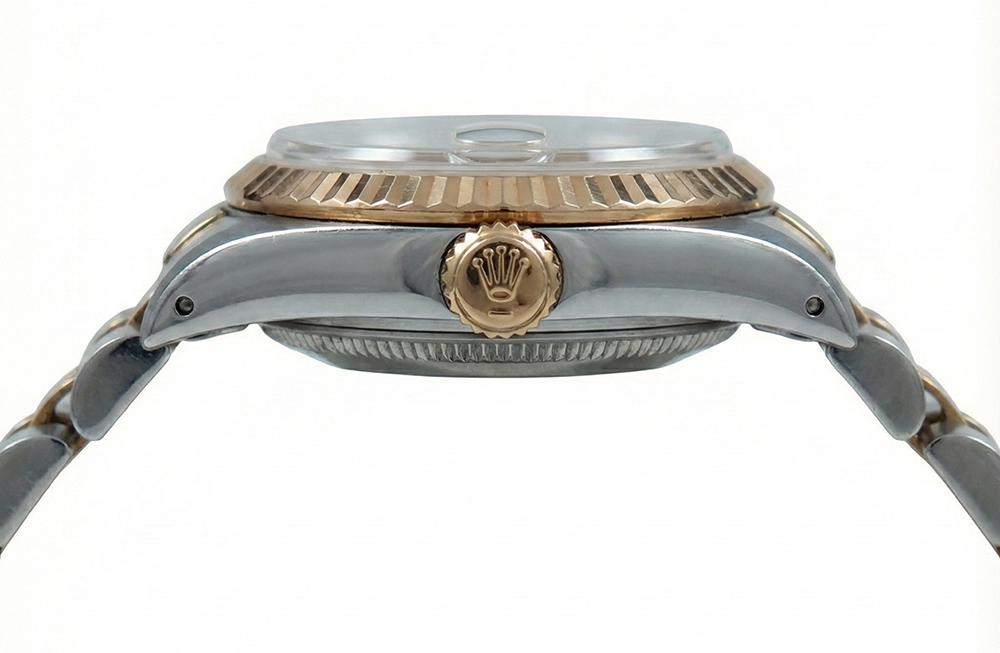 Orologio da donna Rolex Datejust in acciaio inossidabile e giallo con quadrante champagne