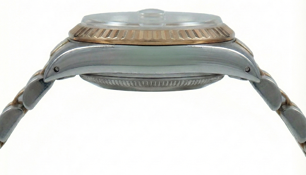 Orologio da donna Rolex Datejust in acciaio inossidabile e giallo con quadrante champagne