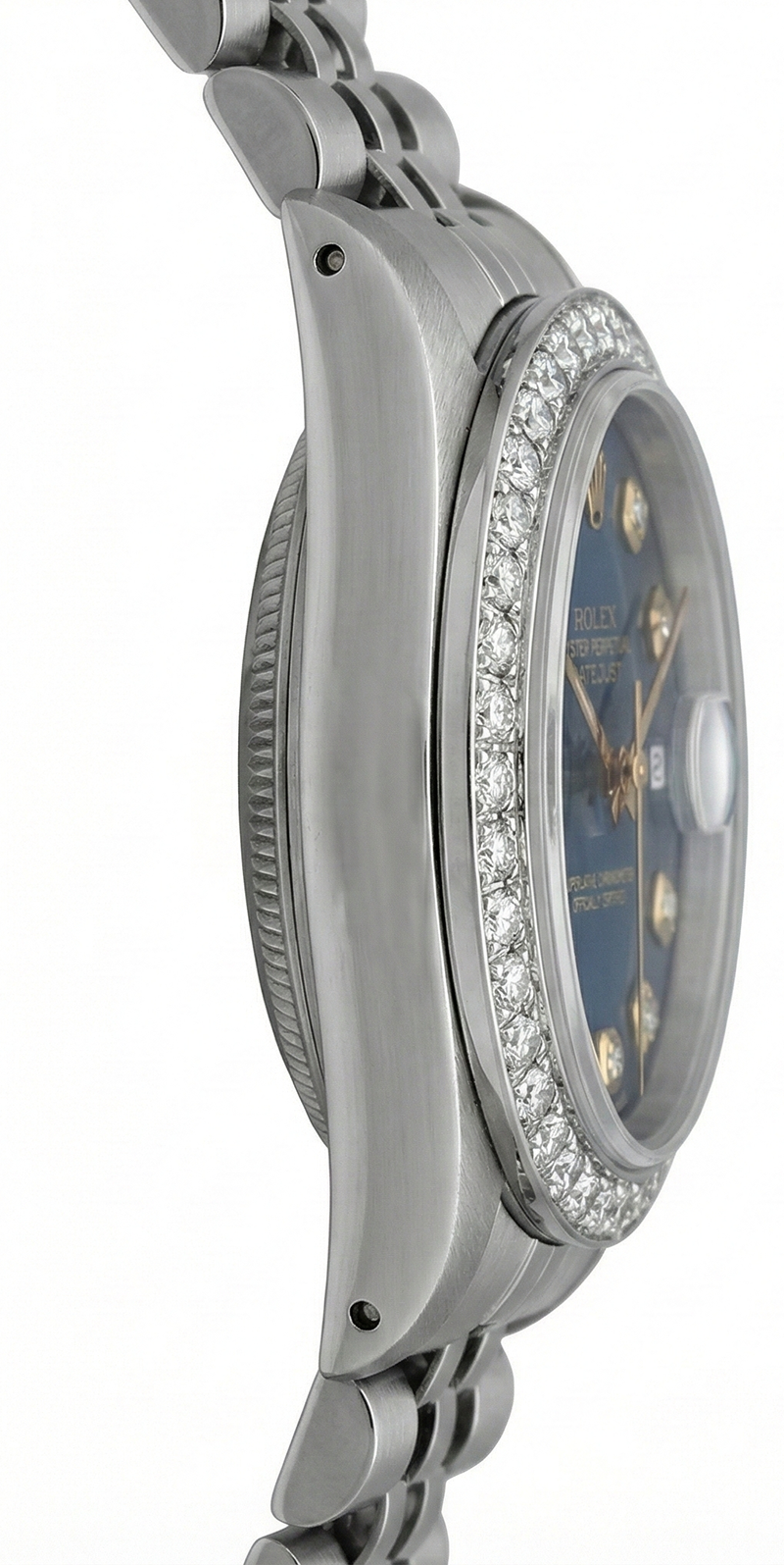 Orologio da donna Rolex Datejust quadrante nero lunetta bracciale giubileo in acciaio inossidabile