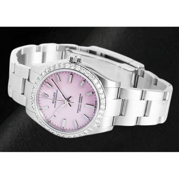 Orologio da donna Rolex ostrica perpetua da 31 mm con quadrante luminoso rosa