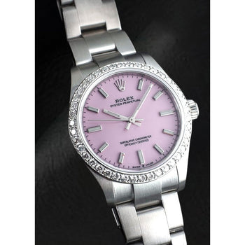 Orologio da donna Rolex ostrica perpetua da 31 mm con quadrante luminoso rosa