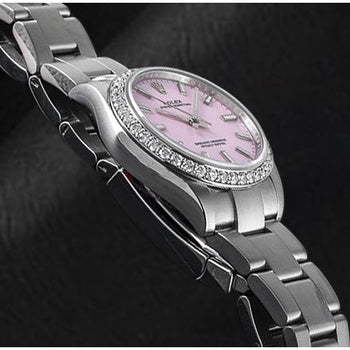Orologio da donna Rolex ostrica perpetua da 31 mm con quadrante luminoso rosa