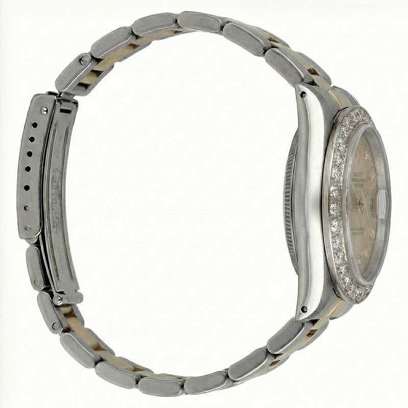 Orologio da donna bicolore con lunetta di diamanti Rolex Datejust