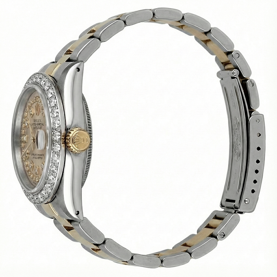 Orologio da donna bicolore con lunetta di diamanti Rolex Datejust