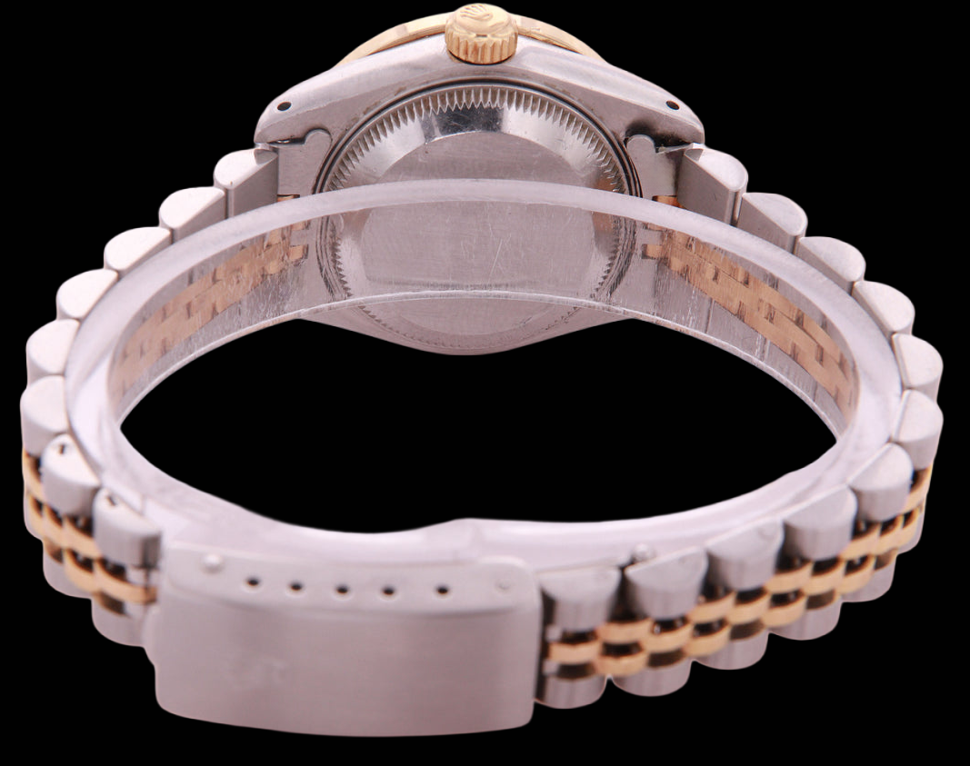 Orologio da donna con quadrante con diamanti e quadrante champagne bicolore Rolex Datejust