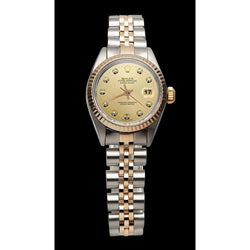 Orologio da donna con quadrante giubileo in oro giallo e quadrante Rolex Datejust