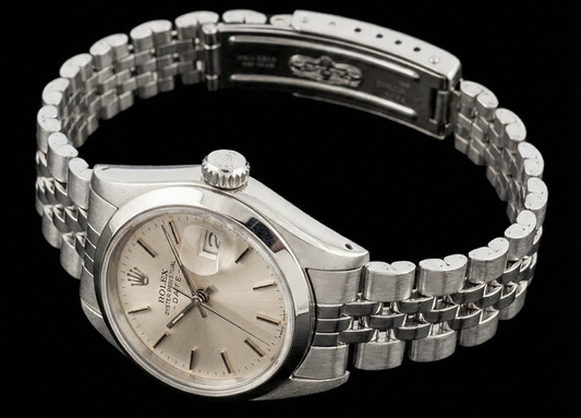 Orologio da donna giubilare in acciaio inossidabile con quadrante argentato Rolex Datejust