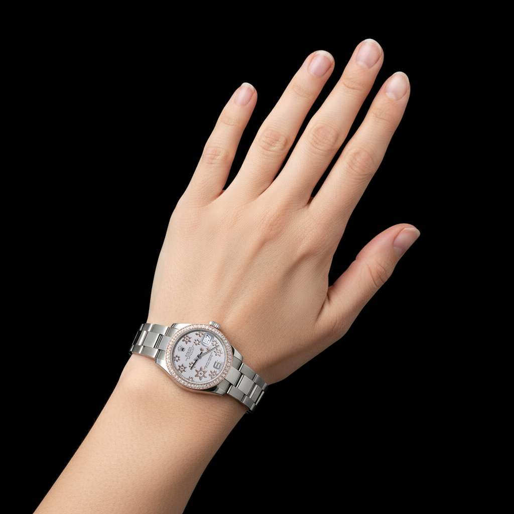 Orologio da donna in acciaio inossidabile Rolex con data di soli 31mm P4