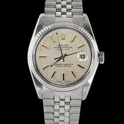 Orologio da uomo Datejust Quadrante bastone del giubileo in acciaio inossidabile Lunetta scanalata Rolex con regolazione rapida