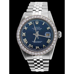 Orologio da uomo Datejust Rolex in acciaio inossidabile con bracciale giubileo e lunetta con diamanti SET RAPIDO