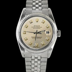 Orologio da uomo Datejust Rolex in acciaio inossidabile con bracciale giubileo e lunetta scanalata