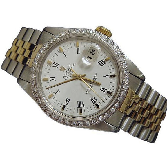 Orologio da uomo Rolex Date bicolore 