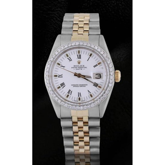Orologio da uomo Rolex Date, cinturino giubileo bicolore