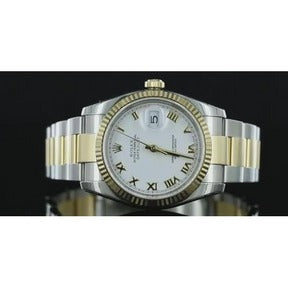 Orologio da uomo Rolex Datejust 36 mm con bracciale ostrica bicolore
