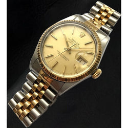 Orologio da uomo Rolex Datejust 36 mm con quadrante champagne e due toni