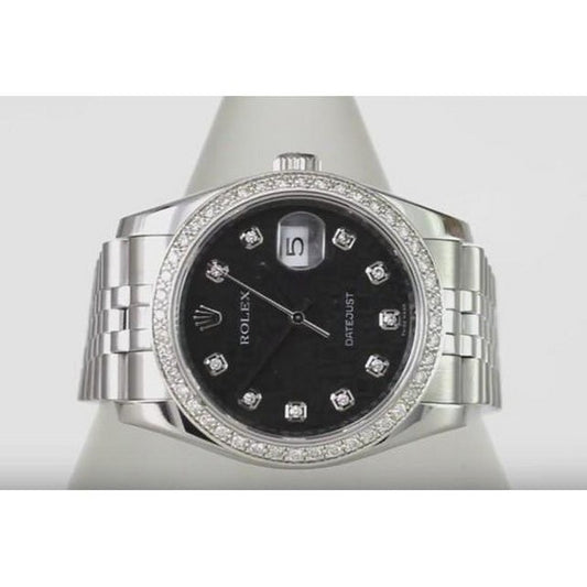 Orologio da uomo Rolex Datejust Chiusura nascosta con quadrante con diamanti personalizzato da 3,5 ct, acciaio inossidabile e oro
