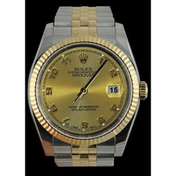 Orologio da uomo Rolex Datejust champagne Bracciale arabo Acciaio inossidabile e oro IMPOSTAZIONE RAPIDA