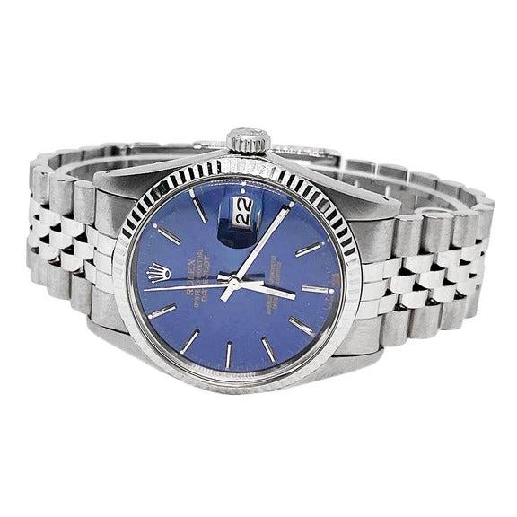 Orologio da uomo Rolex Datejust con quadrante blu