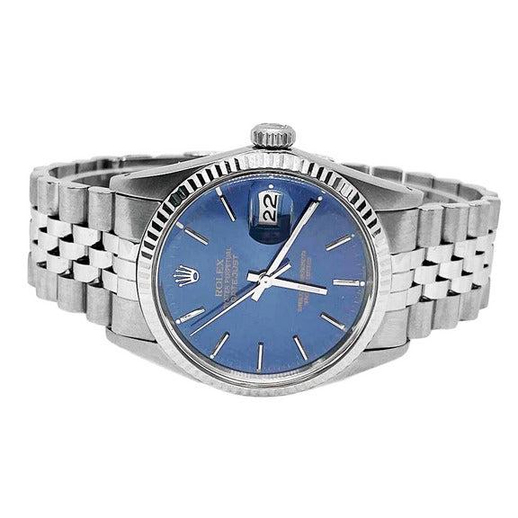 Orologio da uomo Rolex Datejust con quadrante blu