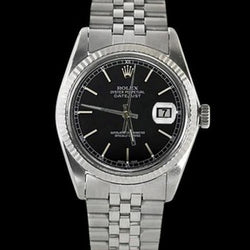 Orologio da uomo Rolex Datejust con quadrante nero e cinturino giubileo in acciaio inossidabile con IMPOSTAZIONE RAPIDA