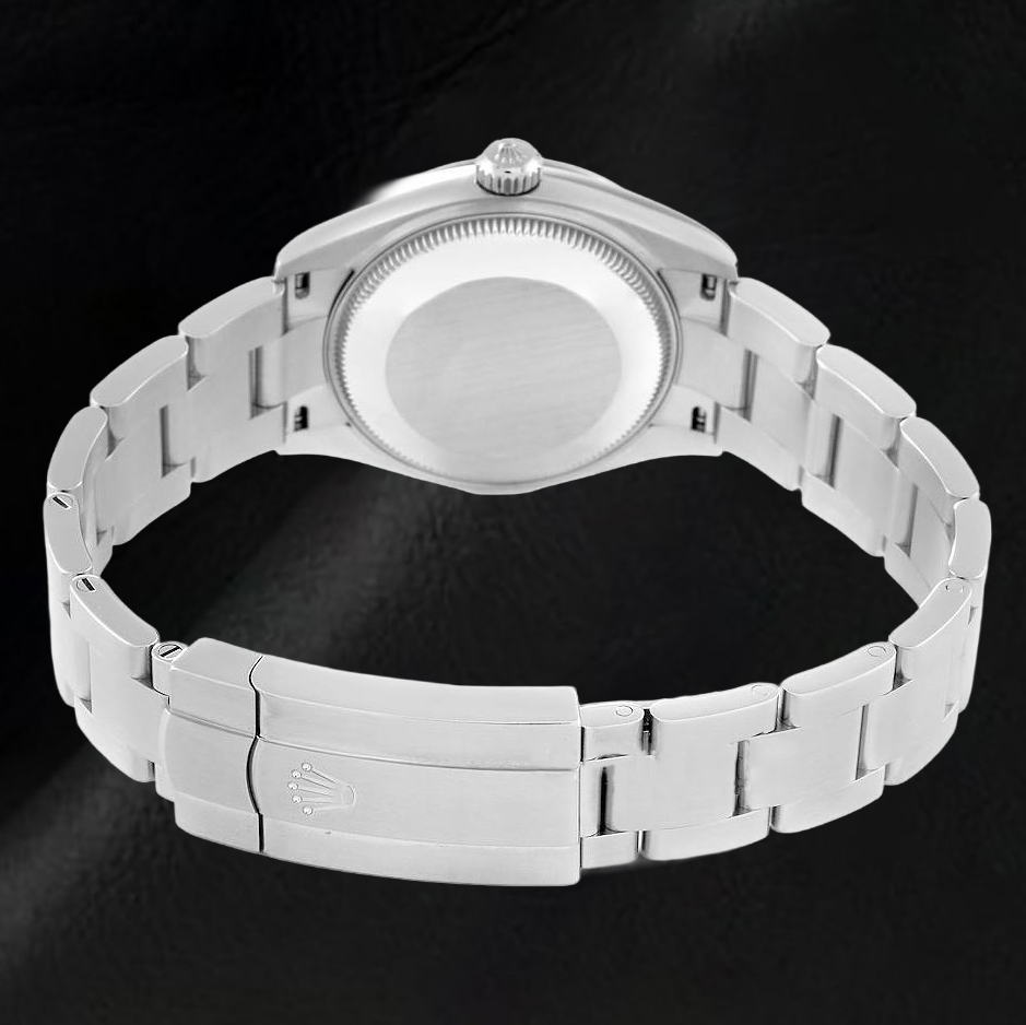 Orologio da uomo Rolex Ostrica perpetua da 31 mm con quadrante luminoso rosa caramello in acciaio inossidabile