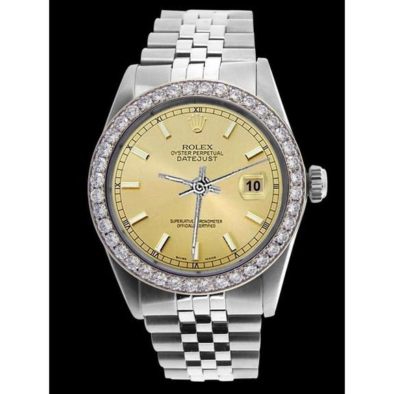Orologio da uomo Rolex con quadrante a bastone e cinturino Datejust giubileo