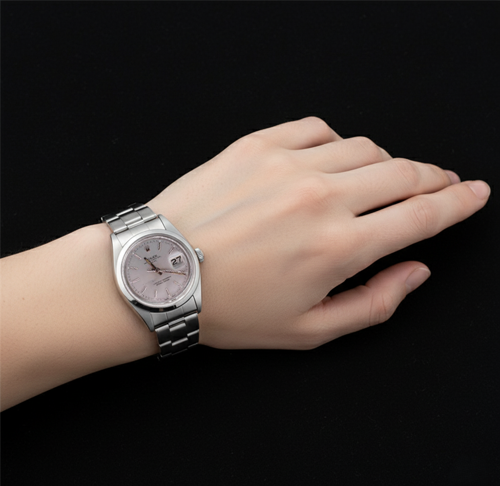 Orologio da uomo con data Rolex, bracciale in acciaio inossidabile ostrica, quadrante bianco