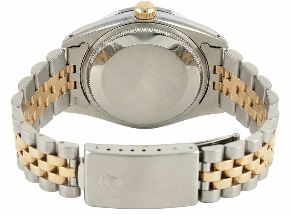 Orologio da uomo con quadrante in argento con diamanti e lunetta Rolex Date Bracciale in acciaio inossidabile giubileo