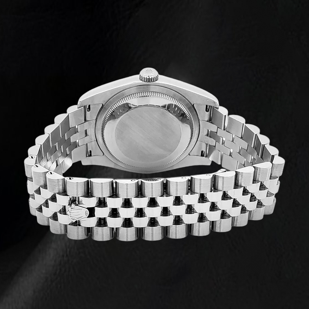 Orologio da uomo da uomo Rolex Datejust Chiusura nascosta quadrante argento cinturino giubilare nascosto