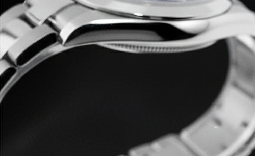 Orologio signora Datejust Rolex in acciaio inossidabile con quadrante romano blu