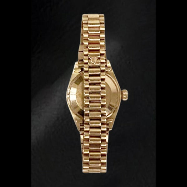 Orologio da donna Rolex Datejust Stile presidenziale 26 mm quadrante champagne oro giallo