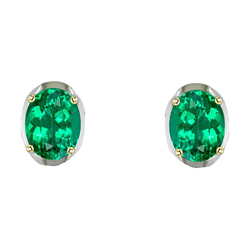 Smeraldo Gemstone Earring – GIA-Certificato 2,50 carati Oro 14