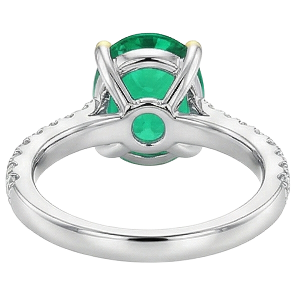 Smeraldo Fine Anello Pietra Colorata – vista posteriore