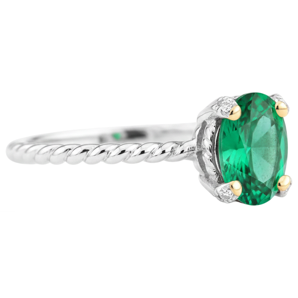 Brillante Anello con Pietra Preziosa 2 carati – vista posteriore