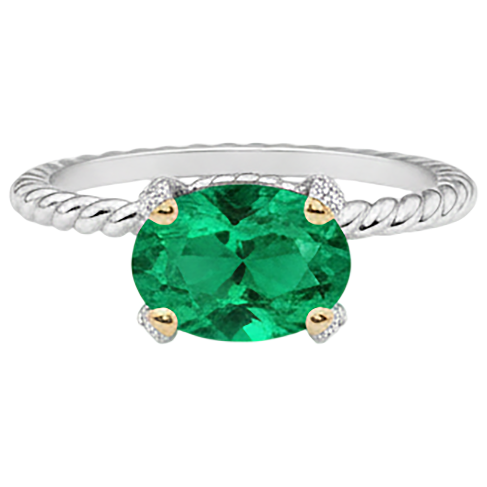 Brillante Anello con Pietra Preziosa 2 carati – vista frontale