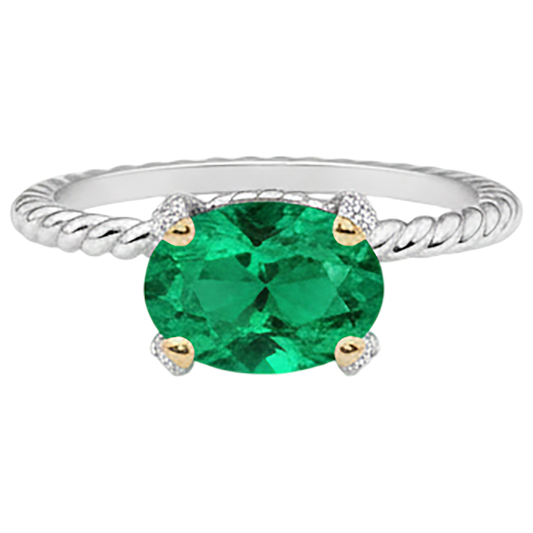 Brillante Anello con Pietra Preziosa 2 carati – vista frontale