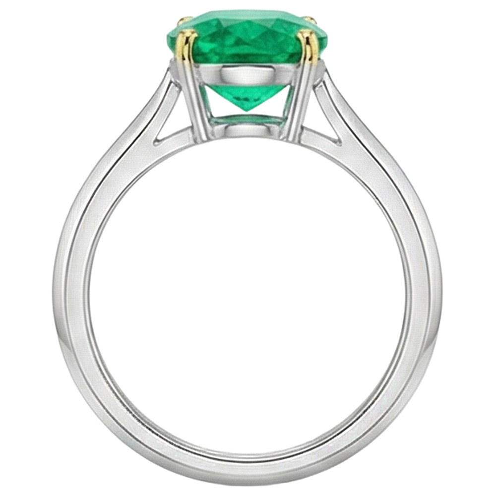 Smeraldo Fine Anello con Pietra Preziosa – vista dall'alto
