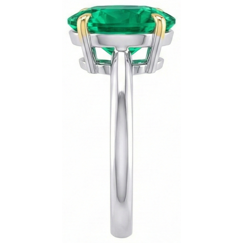 Elegante Smeraldo Anello con Gemma 4 carati – vista profilo