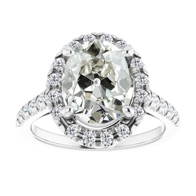 Fine Diamante Fine Anello Halo 4 carati – vista principale