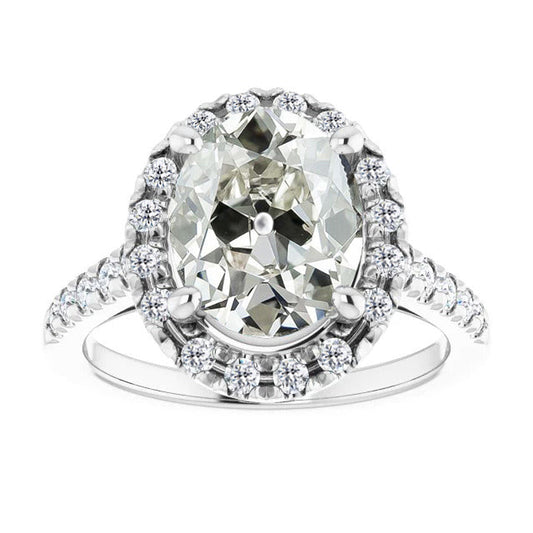 Fine Diamante Fine Anello Halo 4 carati – vista principale