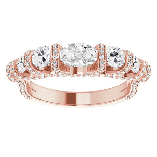 Anello di Fidanzamento Oro Rosa 14K con Diamante – vista principale