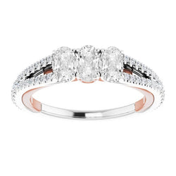 Diamante Fine Gambo Diviso Anniversary Ring 7,50 carati in Oro