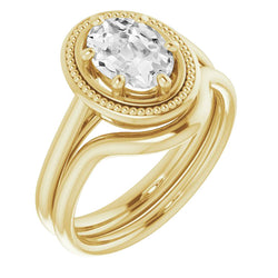 Anello di Fidanzamento Oro Giallo 14K con Diamante – 3 carati