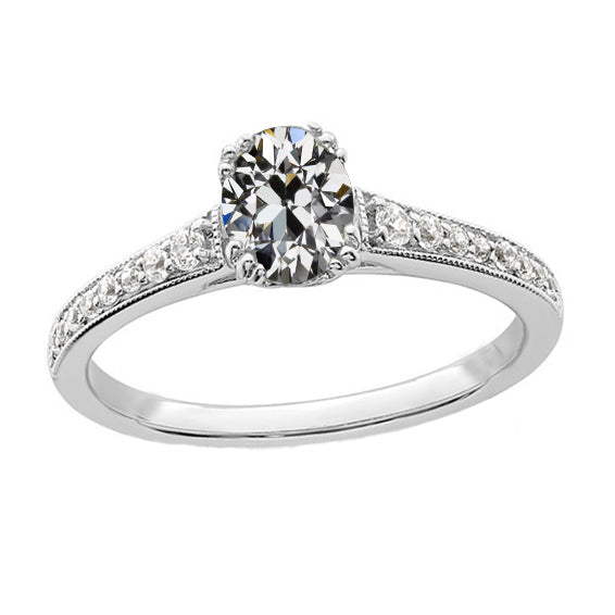 Anniversary Ring Oro 14 Carati Bianco con Diamante – vista principale