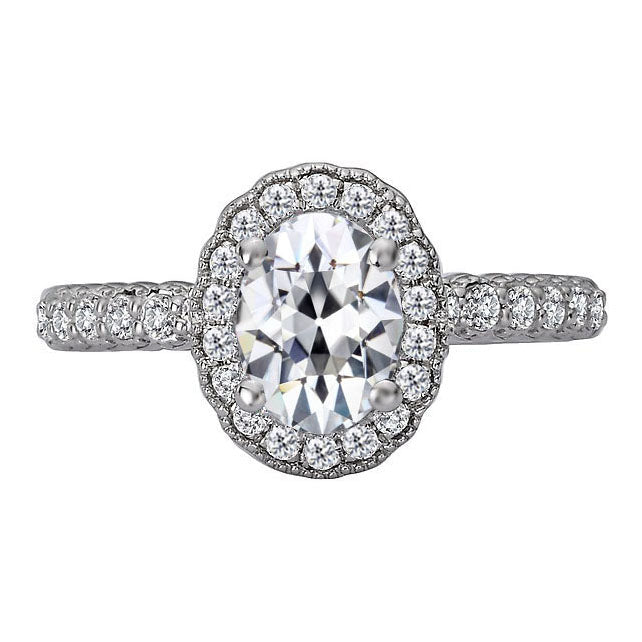 Artigianale Diamante Fine Anello Halo 4 carati – vista principale